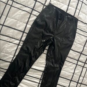 Black Faux Leather Pants